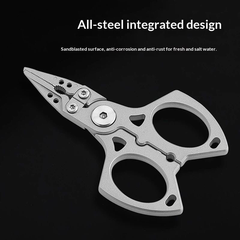 Fishing Pliers Saltwater, Stainless Steel Fishing Pliers with Split Ring, Fish Hook Remover,  Fishing Gift for Men