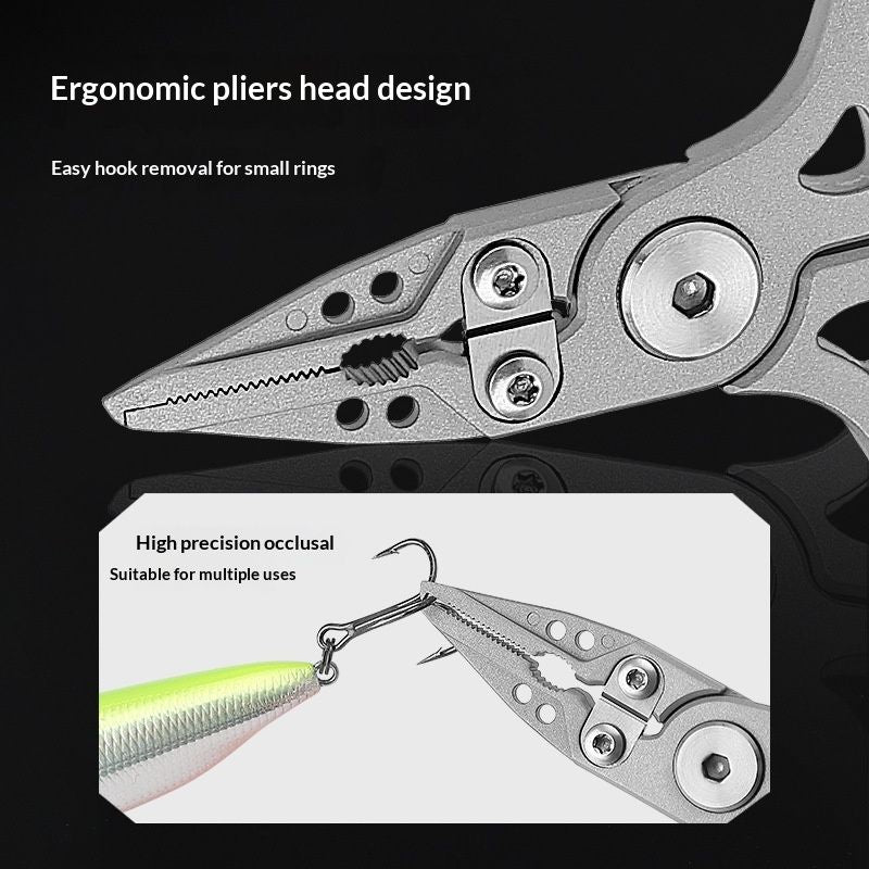 Fishing Pliers Saltwater, Stainless Steel Fishing Pliers with Split Ring, Fish Hook Remover,  Fishing Gift for Men