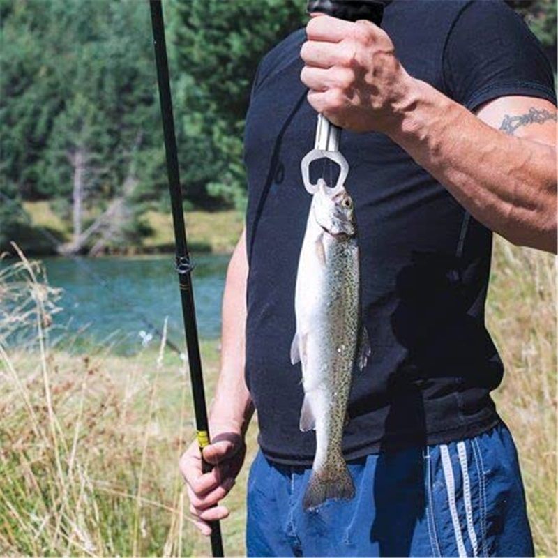 Fish Lip Gripper Mini Grabber Grip Tool Stainless Steel Fish Holder Ice Fishing,Fishing Gear,Fishing Gifts for Men