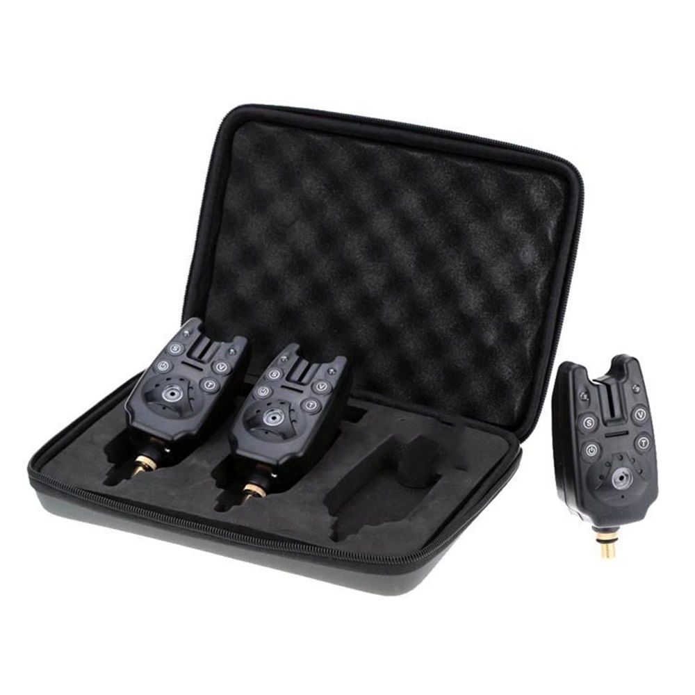 Fishing Bite Alarm Indicator Set LED Fishing Alarms 3 Extendable Aluminum Banksticks with Waterproof Tool Bag, Fishing Rods Set Bank Poles Set for catfishing