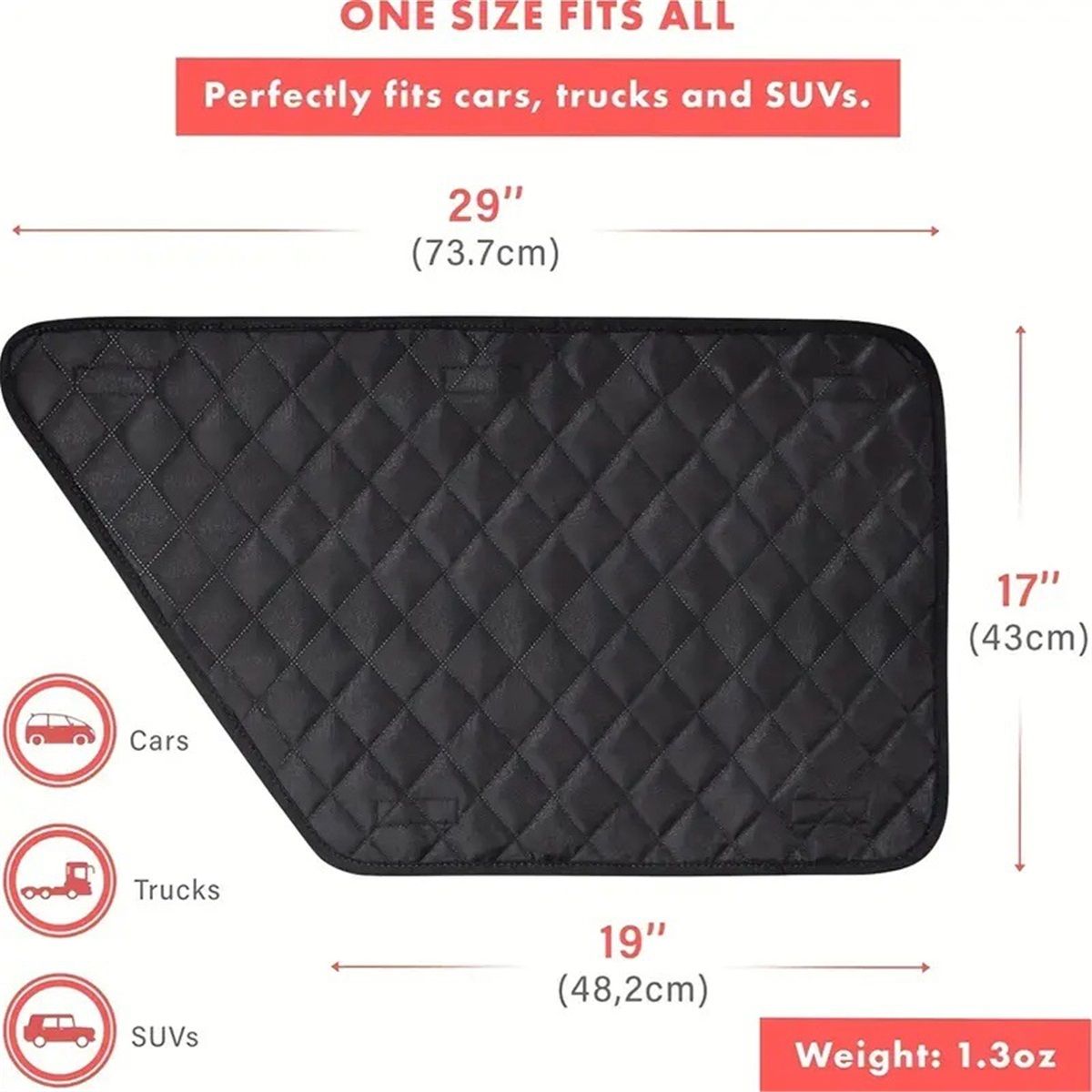 A pair Dog Car Door Protector – Larger Design for Trucks & Large SUVs, Thickened Waterproof Door Panel Covers, Protects Doors from Dog Scratching