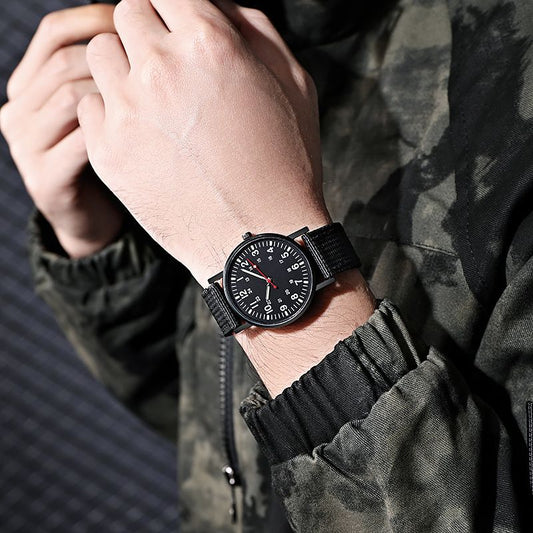 Mens Watches, Luminous Sport Nylon Band Military Army Watch Analogue Quartz Wrist Watches for Men