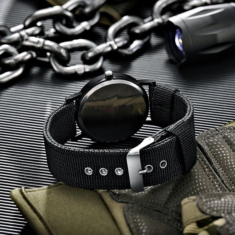 Mens Watches, Luminous Sport Nylon Band Military Army Watch Analogue Quartz Wrist Watches for Men