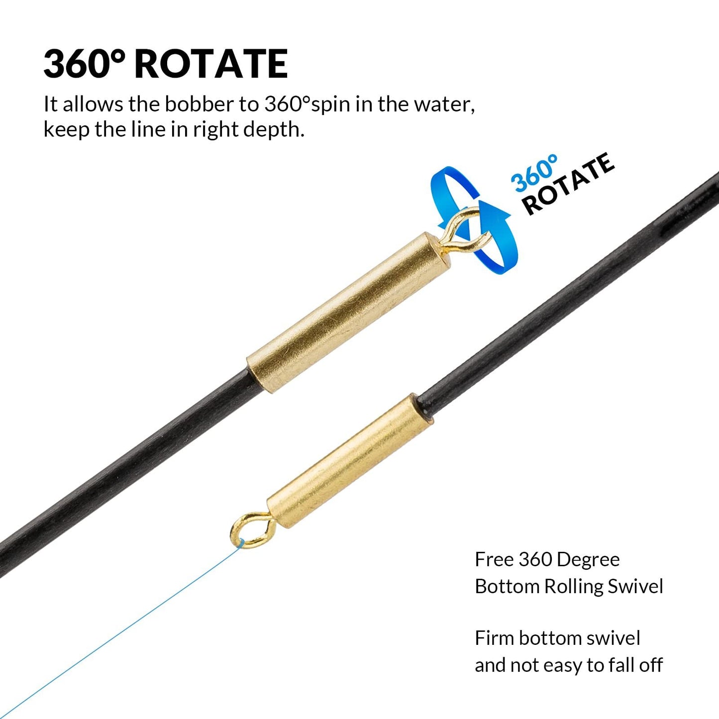 5Pcs  Light Bobbers  Floats Fishing Bobbers Saltwater Freshwater Night Fishing Fishing Floats Lighted Bobbers for Trout，Battery not included 18*2.6cm