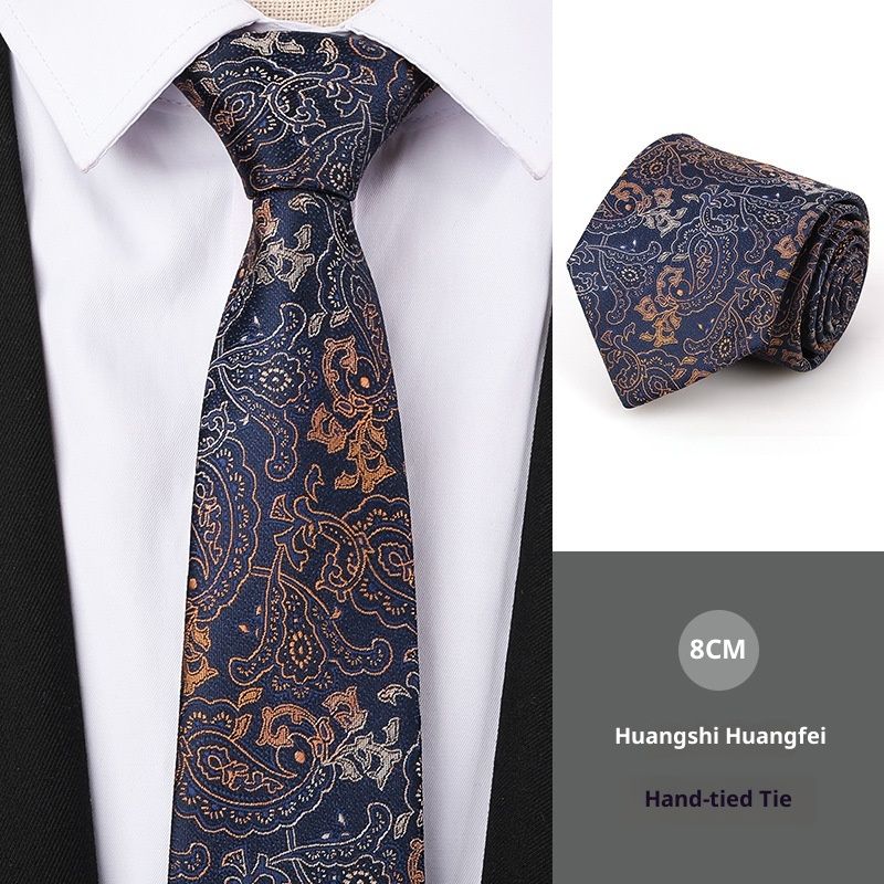 Mens 3.15inches Patterned Tie with Floral Printed Pocket Square, Casual Tie Men's Professional Formal Tie, Blue Casual Striped Tie