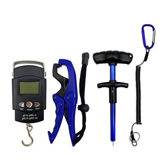 4 pack Fishing Tool Kit Fishing Pliers Fish Gripper Fishing Scale Fish Grip Tools Set Saltwater Resistant Fishing Gear