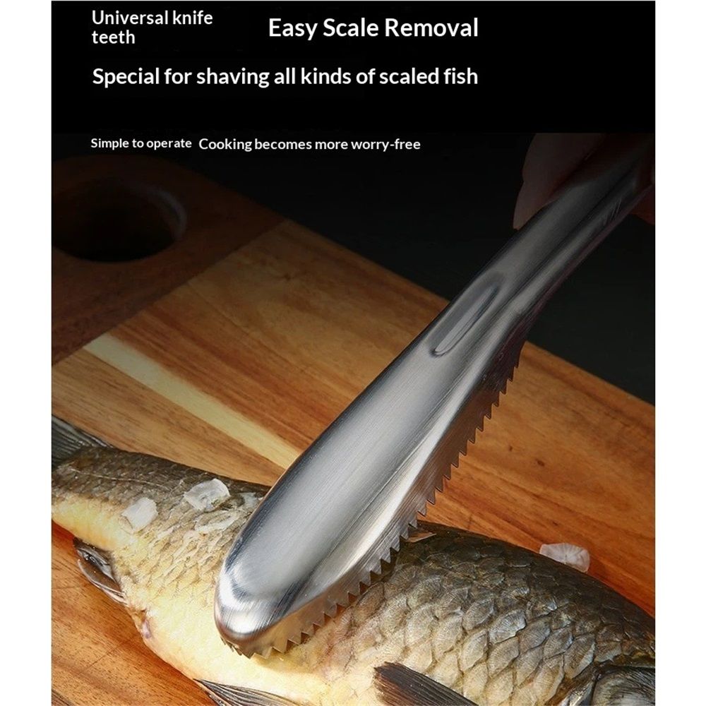 2 pack Fish Scaler Stainless Steel Fish Scaler Remover No Mess - Sturdy Fish Scale Remover Portable Fish Descaler Tool- Reliable Fish Cleaner Fish Scraper for Quick & Easy Fish Scaling Cleaning