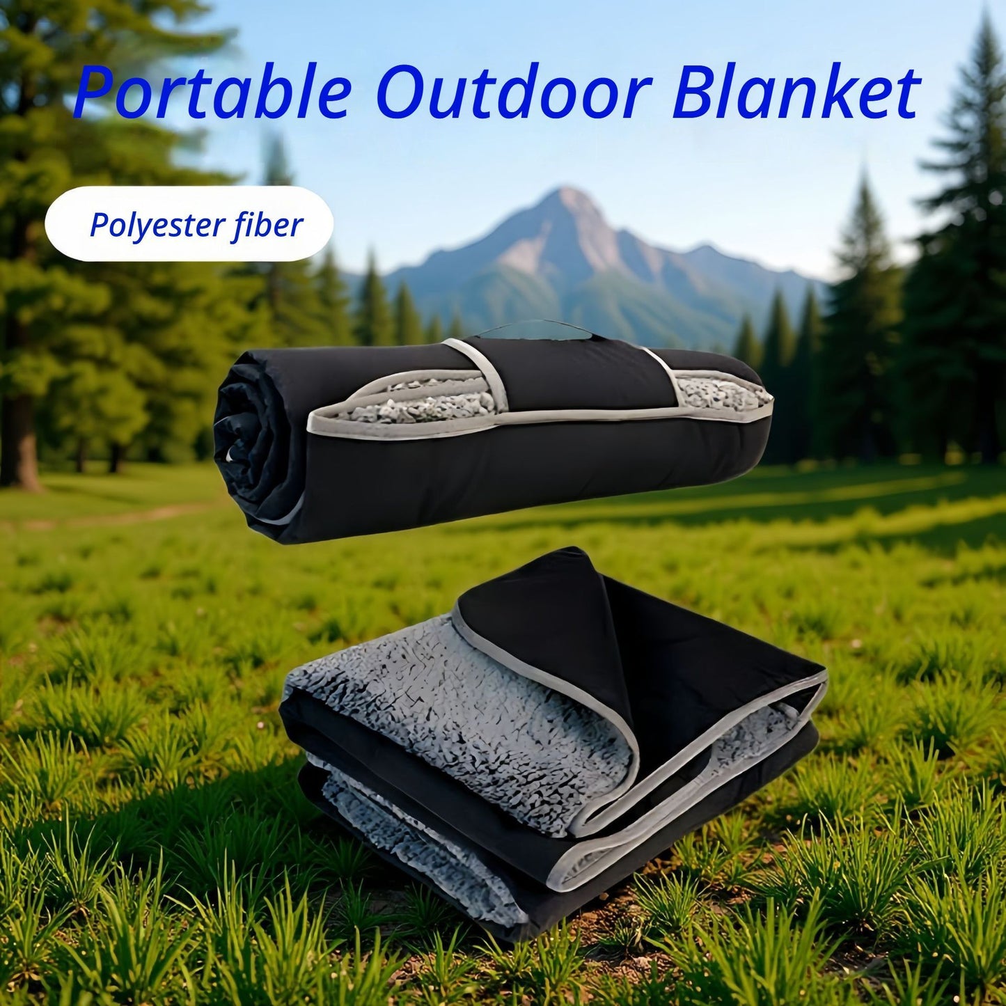 utdoor Camping Blanket - Black