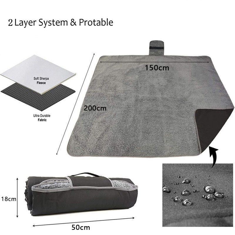 utdoor Camping Blanket - Black