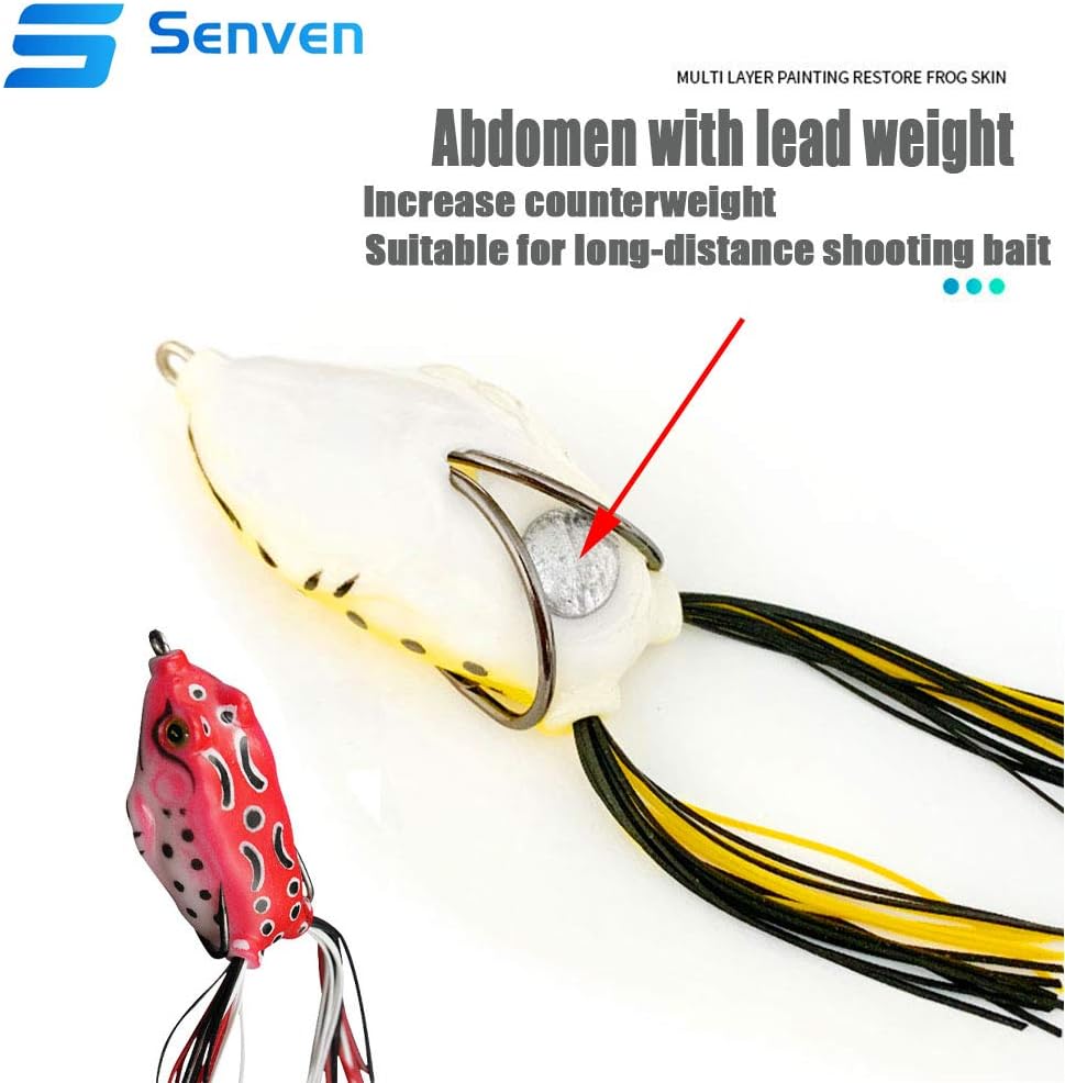 pcs Crank Frog Frog, Soft Fishing Lure 3D Eye Frog Lure and,ZQKLA