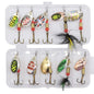 10 pcs MultiColor Fishing Lure Spinners, in Practical Box