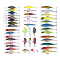 43-Pack Fishing Lure Wobbler Minnow Mixed Color