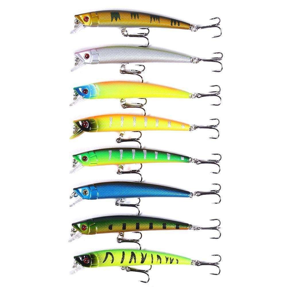 43-Pack Fishing Lure Wobbler Minnow Mixed Color