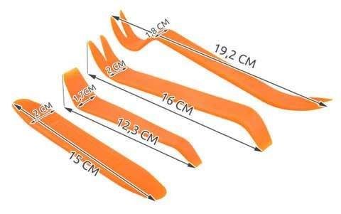 4-pack Car Panel Removal Tools, Orange