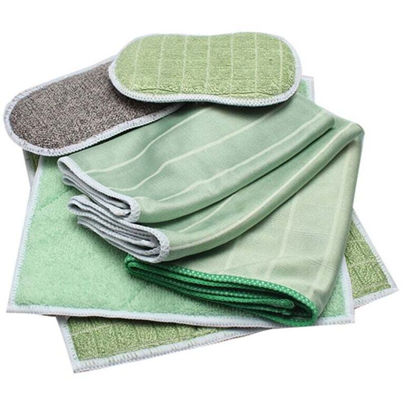 6 Pack Bamboo Microfiber Cloths Clean and Polish All Smooth and Fragile Surfaces Glass, Bodywork, Glass Ceramic, Glasses, Screen
