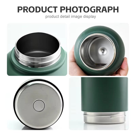 Pawstock 3-in-1 Insulated Dog Water Bottle with Dual Bowls – 1L Stainless Steel Travel Bottle-Aqua