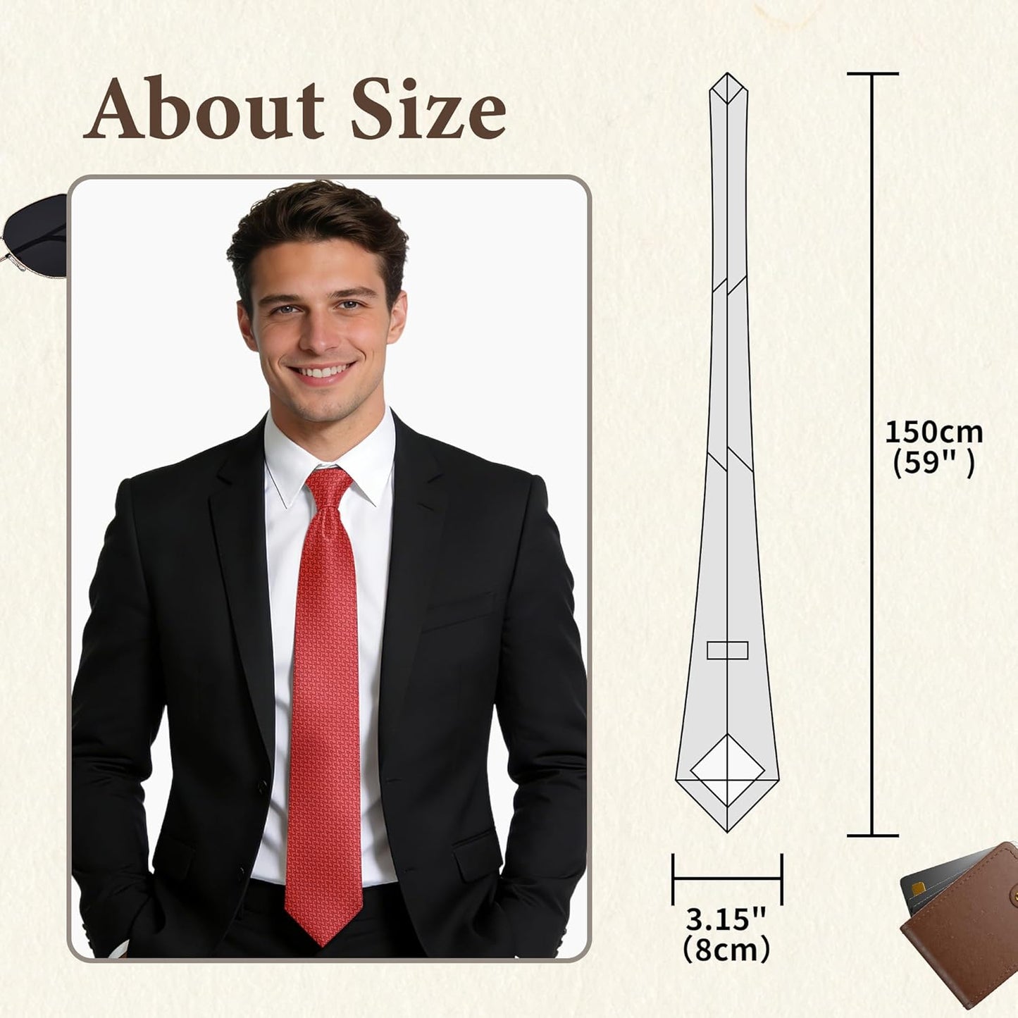 Ties for Men, Striped Neckties for Men, Paisley Ties for Men, Mens Formal and Casual Ties for Wedding, Business