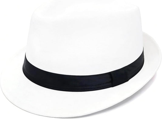 1920s Men Fedora Hat Cap for Men,Manhattan Hat for 1920s Mens Gatsby Costume Accessories