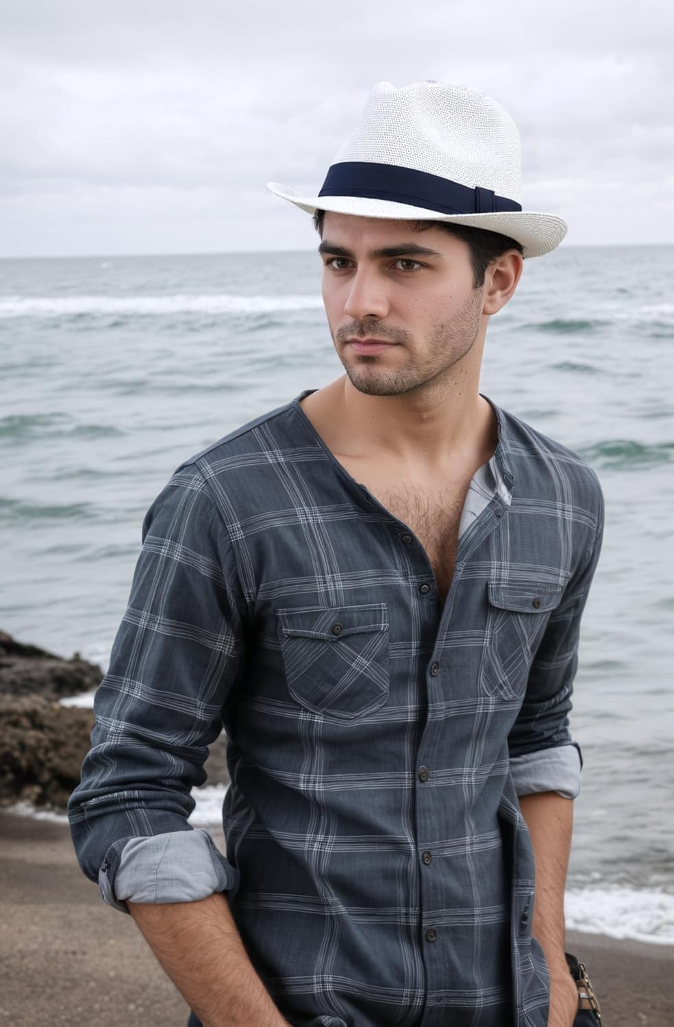 1920s Men Fedora Hat Cap for Men,Manhattan Hat for 1920s Mens Gatsby Costume Accessories