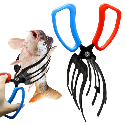 Fish Gripper, Fish Grabber Tool Metal Fish Grippers for Fishing, 3 Claw Fish Grips Anti-Slip Fishing Pliers Gripper Control Clamp Claw Fish Pliers Catch Fish Fishing Accessories, Ideal for Anglers¡­
