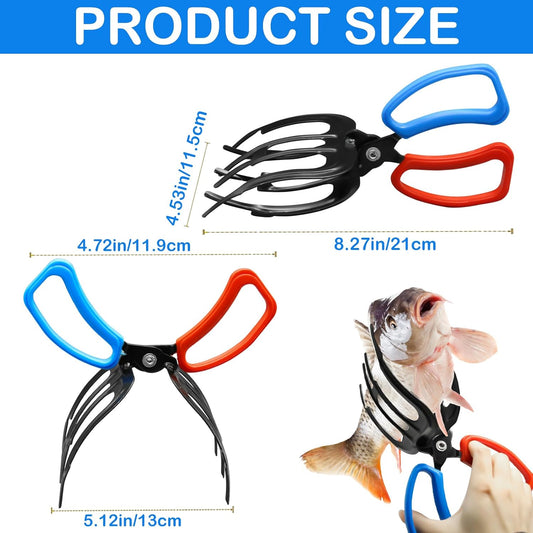 Fish Gripper, Fish Grabber Tool Metal Fish Grippers for Fishing, 3 Claw Fish Grips Anti-Slip Fishing Pliers Gripper Control Clamp Claw Fish Pliers Catch Fish Fishing Accessories, Ideal for Anglers¡­
