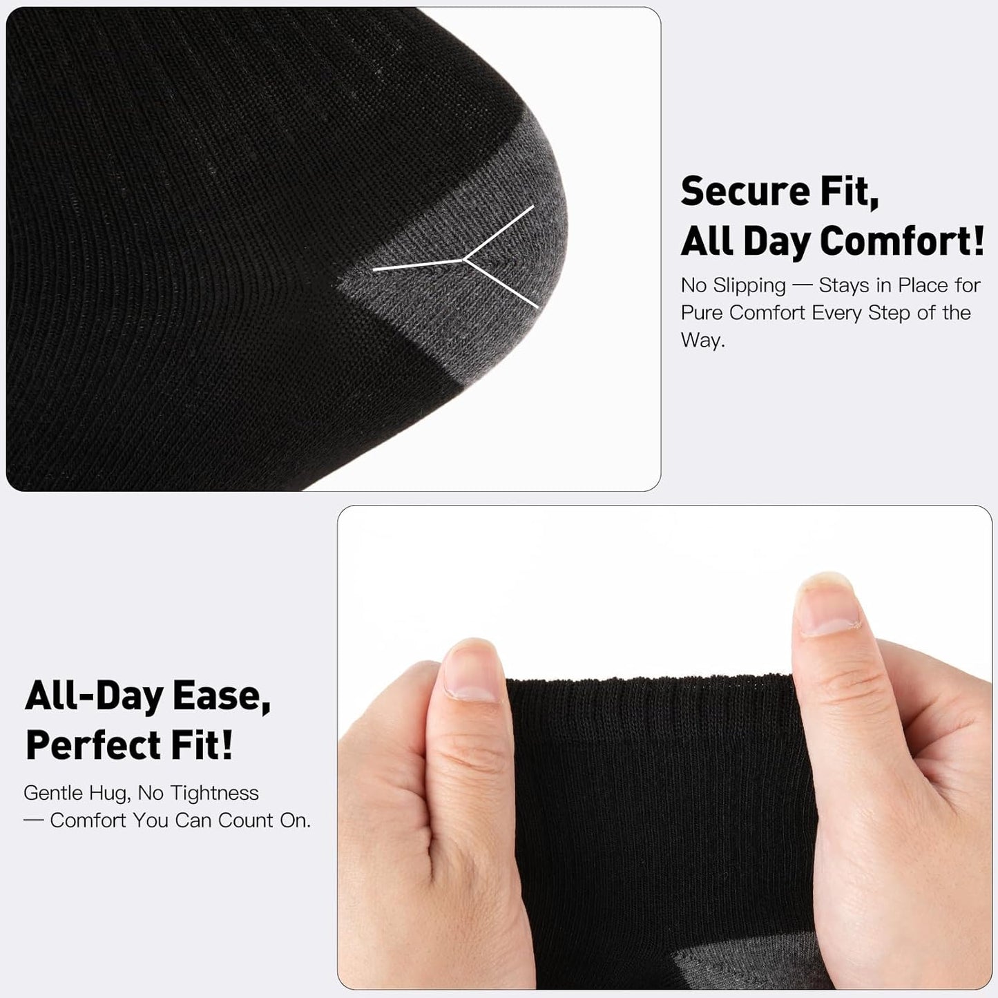 20 Pairs Ankle Socks For Men - Lightweight Mens Socks Size 8-12 Thin Casual Quarter Bulk Socks