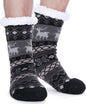 Mens Slipper Fuzzy Socks Fluffy Winter Cabin Cozy Warm Soft Fleece Thick Comfy Gift Socks with Grips