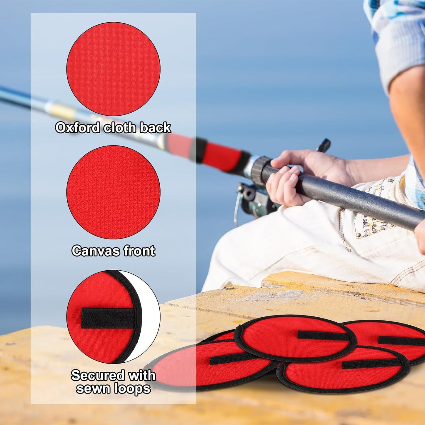 4pcs Fishing Lure Covers, 5.91 Inch Fishing Hook Covers Fish Pole Sleeve Fish Bait Gloves Protectors Wraps Essential Gear for Fishermen Gift