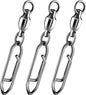 30-Pack Fishing Speed Clips Quick Change Snap Swivels - High Strength Stainless Steel Ball Bearing Swivel for Freshwater Saltwater - #2 Size 55lb Strength 1.57in Length