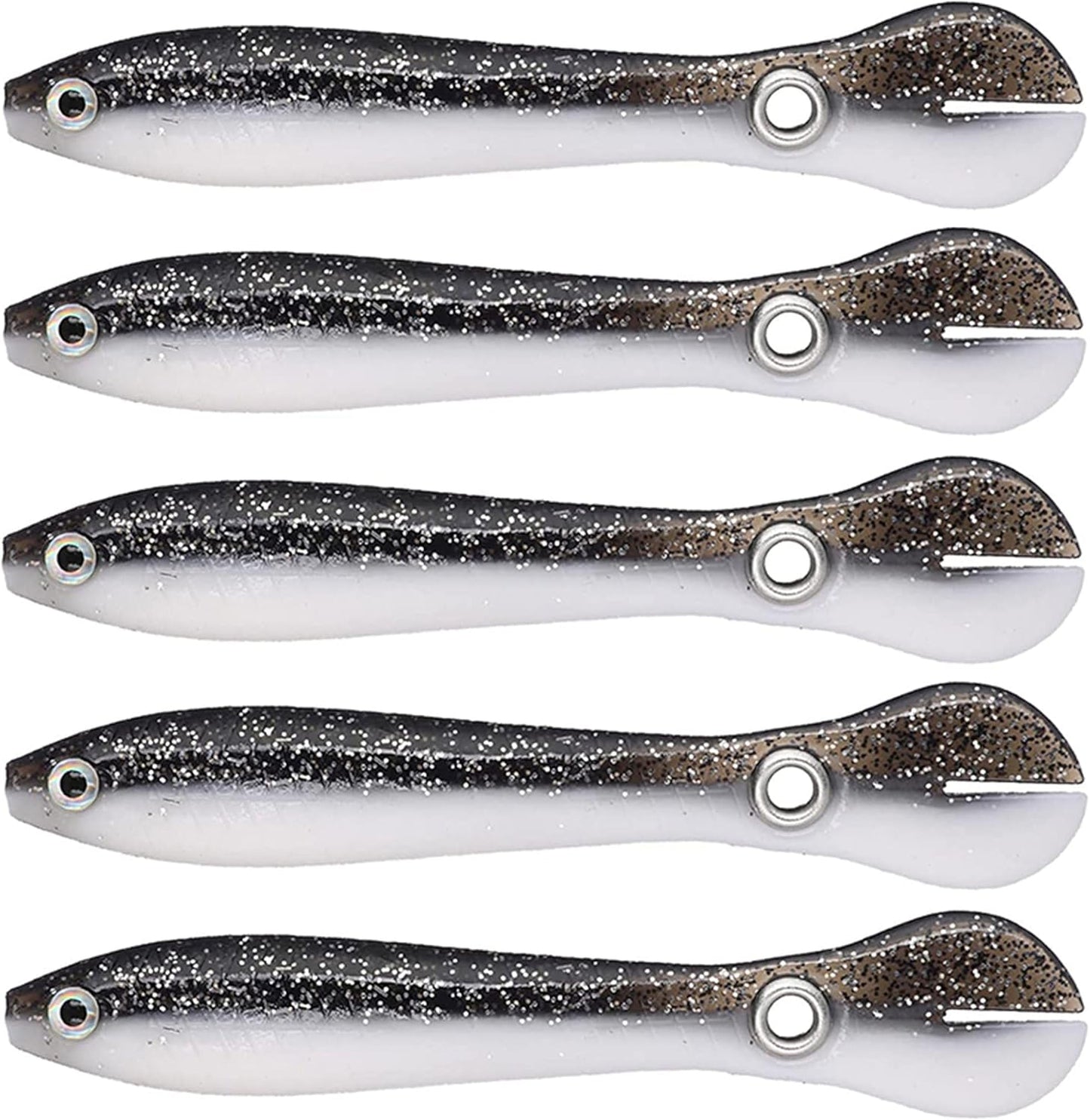10pcs Soft Bionic Fishing Lure, Plastic Lures, Bass Bait, Freshwater Top Water Saltwater Lures gray