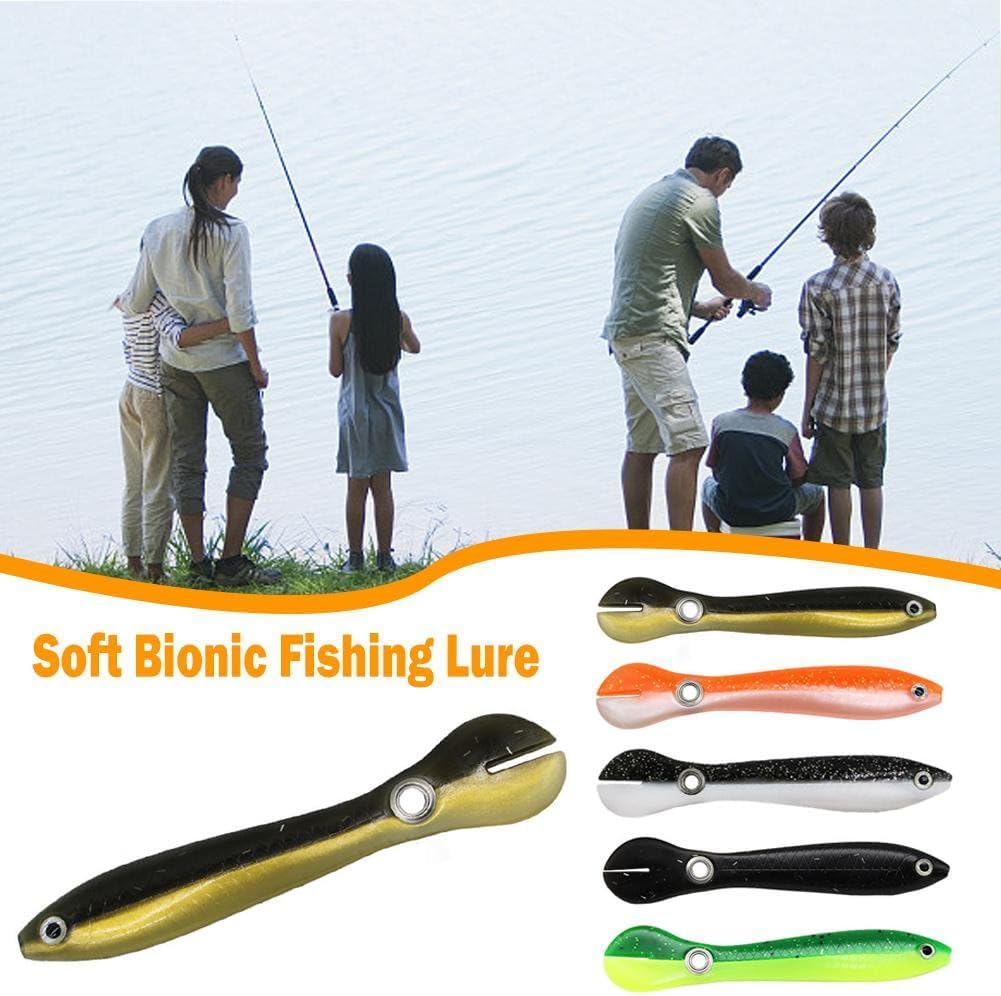 10pcs Soft Bionic Fishing Lure, Plastic Lures, Bass Bait, Freshwater Top Water Saltwater Lures gray