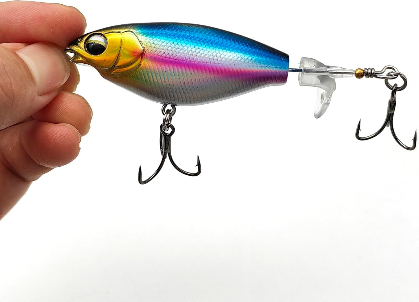 5Pcs Premium Top Water Fishing Lures, Lure for Bass with Soft Propeller Tail Catfish,Pike Perch, Bass, Lures Freshwater or Saltwater