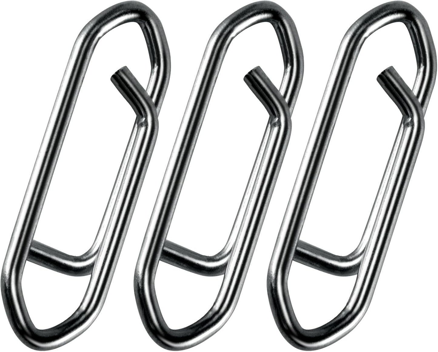 50-Pack Fishing Power Speed Clips, High Strength Stainless Steel Clip for Lure Quick Change, Freshwater Saltwater Crankbait Popper Lures Snap Connector Tackle  XS-25LB-0.5IN