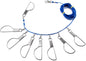 Fish Stringer 16ft/6.5ft, Fishing with Stainless Steel Swivels Snaps Lock and Heavy Duty Ground Pillar, Stringers Trout Gear for Bass Salmon Walleye 16ft 8 snaps