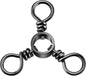 100-Pack 3 Way Swivels Fishing Tackle, 28-143LB Stainless Steel Black Nickel Three Swivel Connectors Saltwater Freshwater Surf Deep Drop Catfishing Rigs Tackle  #5-40LB-100 Pack