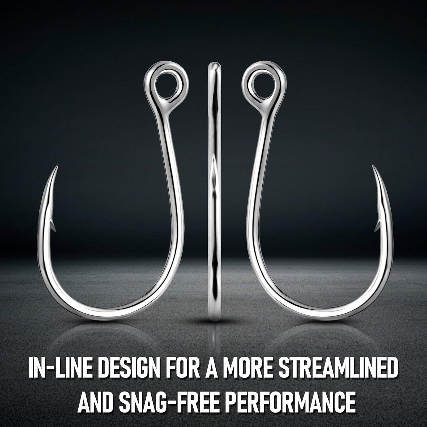 10-Pack Inline Hooks 5X Strong Single Replacement Hook for Hard Baits, High Carbon Steel Heavy Duty Welded Eye Fishing Hooks, Jigging Freshwater Saltwater Trolling Tackle  #3/0