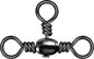 50-Pack 3 Way Swivels Fishing Tackle High Strength Stainless Steel Barrel 35-175LB Three Swivel for Saltwater Freshwater Catfish Rigs Surf  #2-101LB