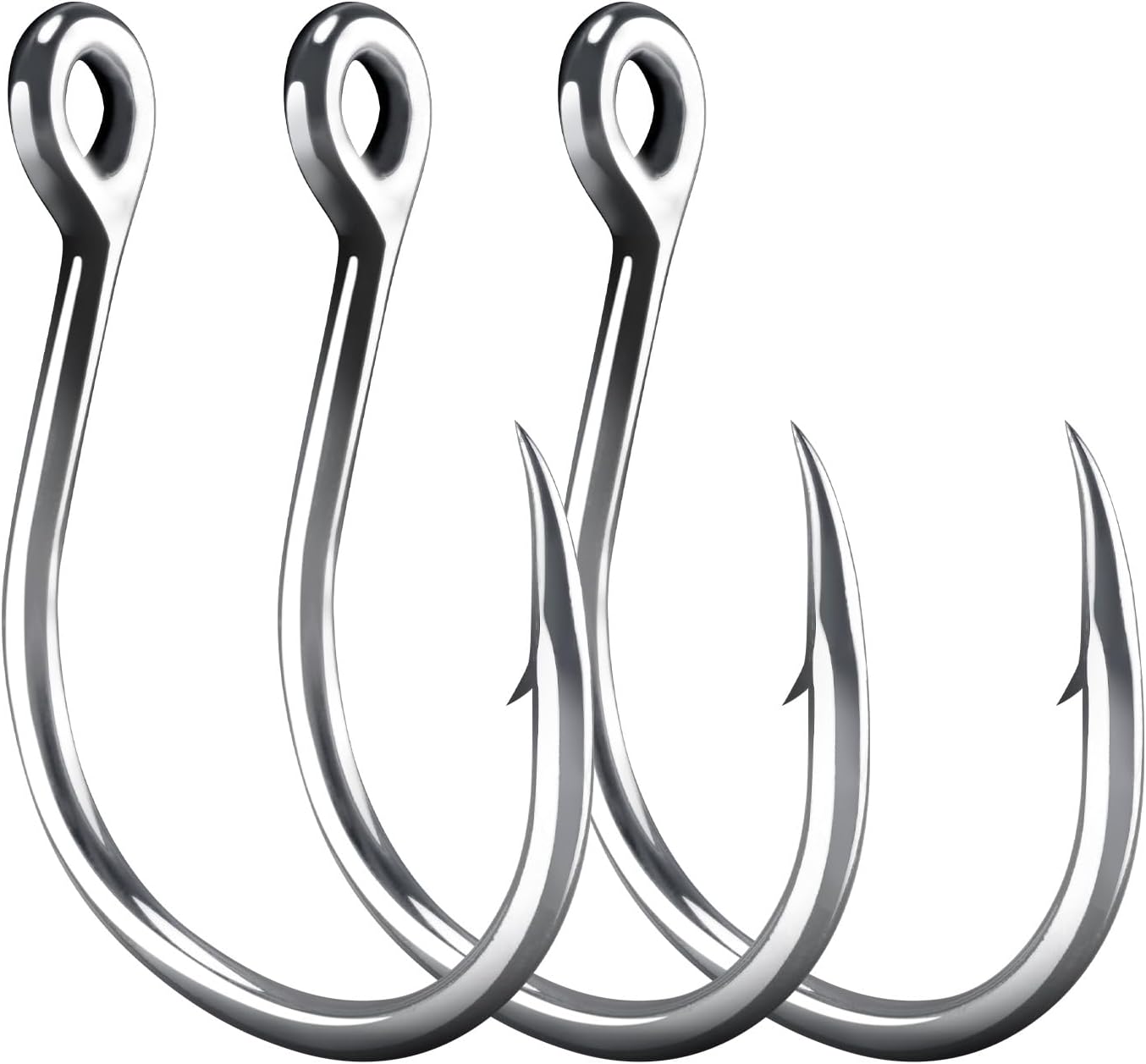 Fishing Circle Hooks 5X Strong Catfish Octopus Livebait Hooks, High Carbon Steel Welded Hook Jigging Replacement for Freshwater Saltwater Trolling Tackle Tuna, Marlin, Wahoo  #4/0 - 10 Pack