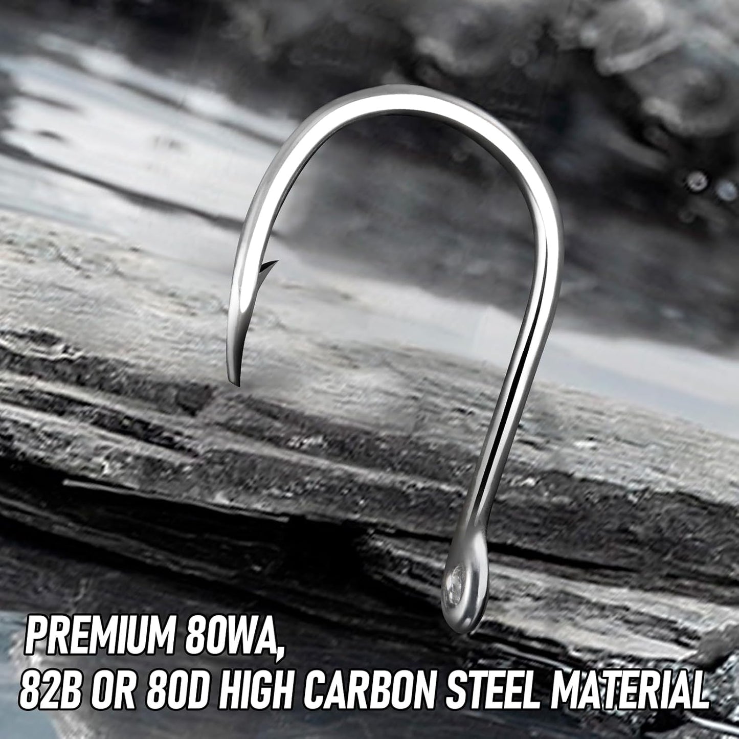 Fishing Circle Hooks 5X Strong Catfish Octopus Livebait Hooks, High Carbon Steel Welded Hook Jigging Replacement for Freshwater Saltwater Trolling Tackle Tuna, Marlin, Wahoo  #4/0 - 10 Pack