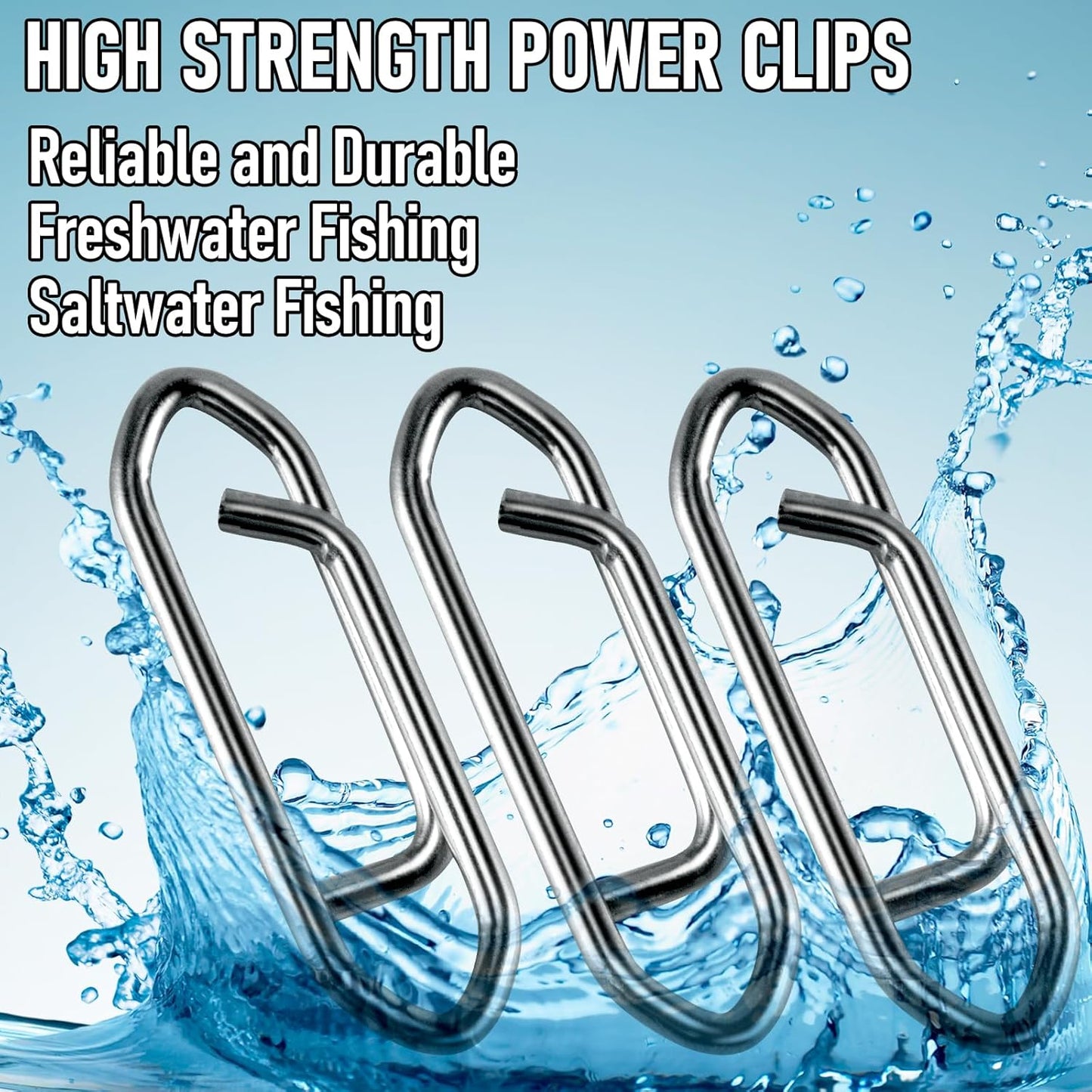 50-Pack Fishing Power Speed Clips 25LB Buy with 100-Pack Barrel Swivels 30LB