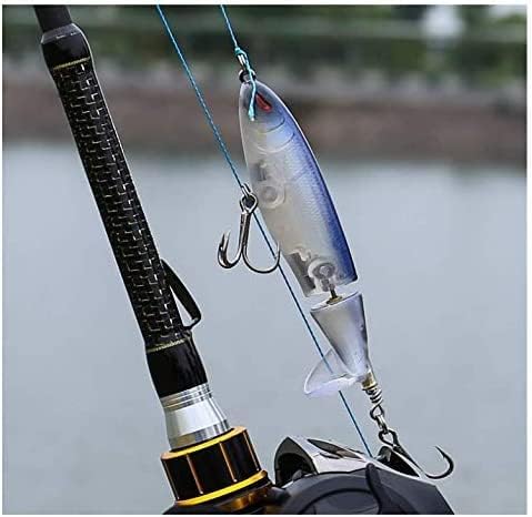 Topwater Fishing Lures Set Whopper Plopper Bass Lures with Floating Rotating Tail Fish Bait Lures Hard Bait Hook/Fish Tackle Bait for Freshwater and Saltwater