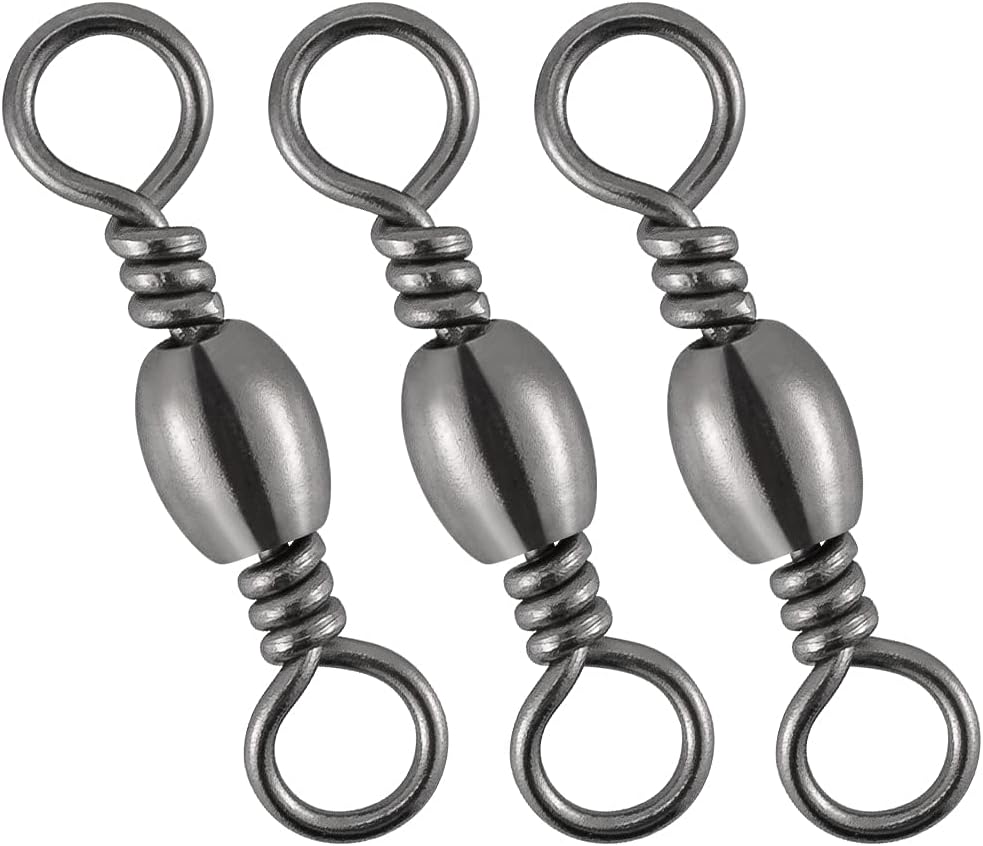 Barrel Swivels Fishing Tackles, for Salwater & Freshwater, Available from #16-#6/0, Leader Line Lure Connector - #16-18LB