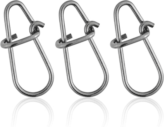 50 Pack Crankbait Snaps Stainless Steel Duo Lock Lure Quick Change Fishing Speed Clips Connector Freshwater Bass - #0-55LB-50