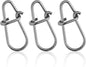 50 Pack Crankbait Snaps Stainless Steel Duo Lock Lure Quick Change Fishing Speed Clips Connector Freshwater Bass - #0-55LB-50