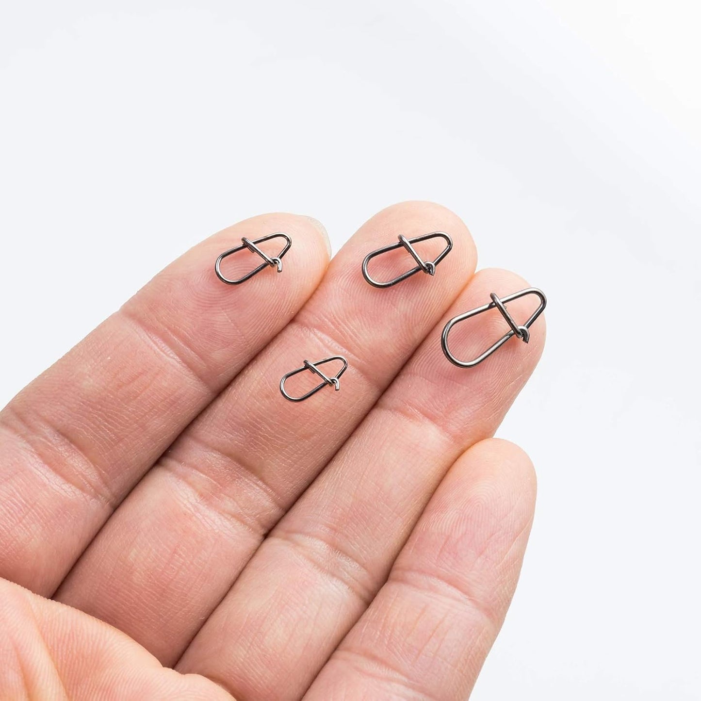 50 Pack Crankbait Snaps Stainless Steel Duo Lock Lure Quick Change Fishing Speed Clips Connector Freshwater Bass - #0-55LB-50