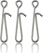 50 Pack Fishing Clips Quick Change Speed Crankbait Snaps Stainless Steel Line Lure Hook Connector Freshwater - #1-22LB-0.55"