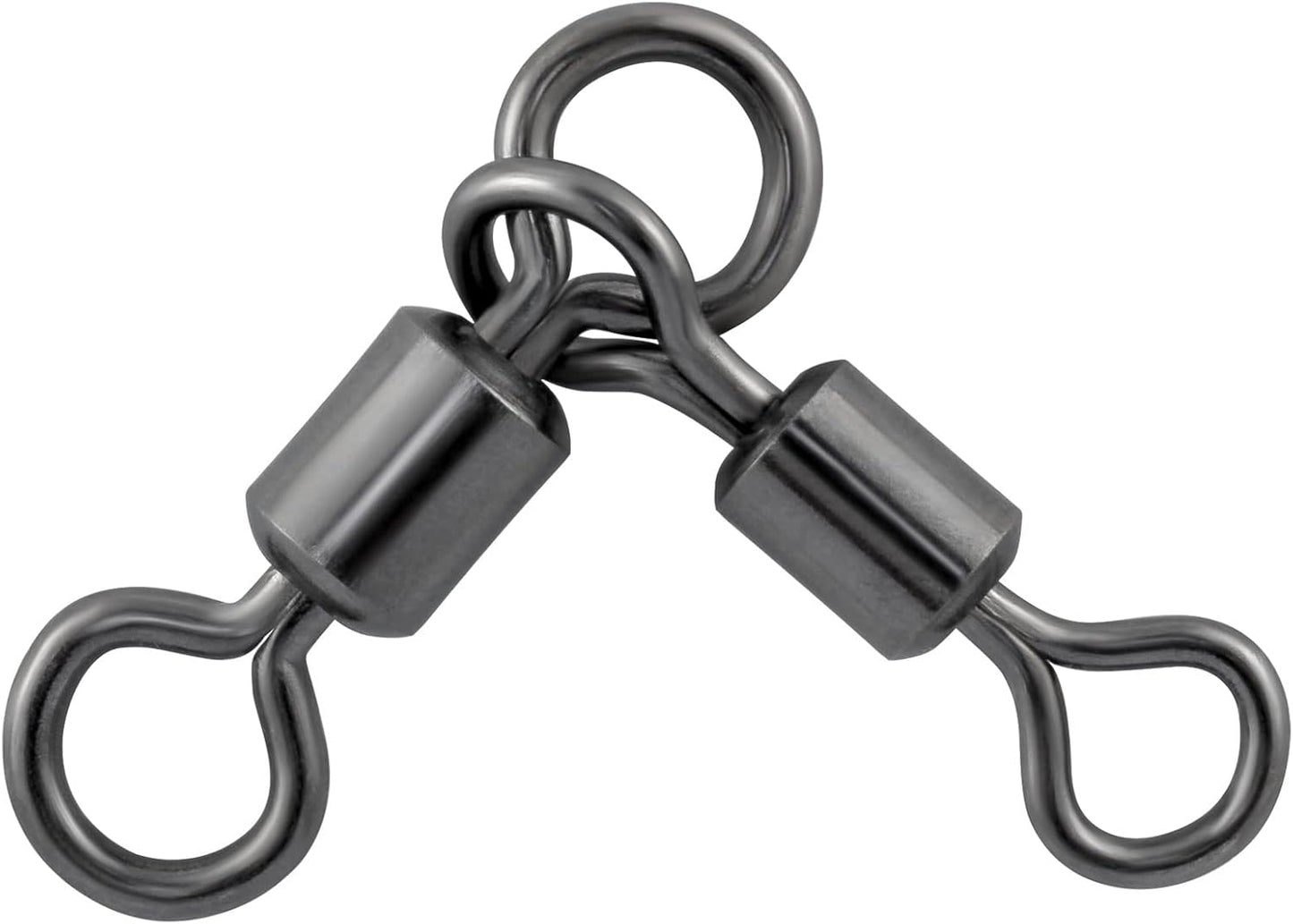 30 Pack 3 Way Swivels Barrel Fishing Tackle Hook Line Connector Three Rig Trolling Catfish Saltwater Freshwater - #4/0*3/0-209LB-30
