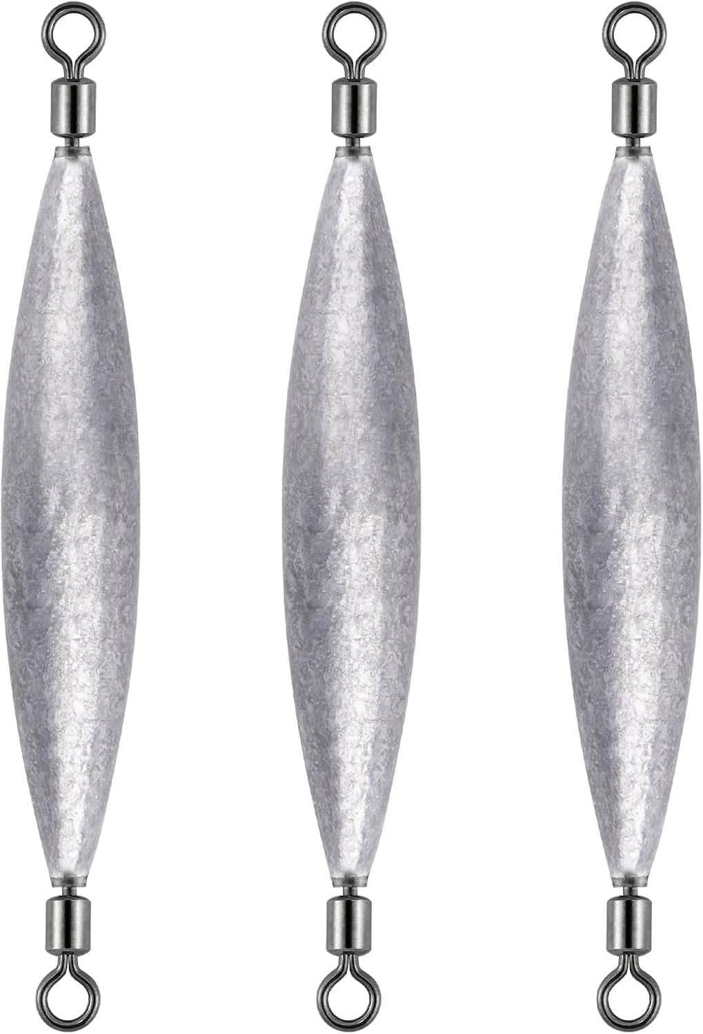 20 Pack Inline Trolling Weights with Double Barrel Swivels (1/16oz-3/4oz), Lead Egg Sinkers for Salmon Trout Walleye Freshwater Saltwater Fishing - 1/2oz-20