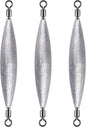 20 Pack Inline Trolling Weights with Double Barrel Swivels (1/16oz-3/4oz), Lead Egg Sinkers for Salmon Trout Walleye Freshwater Saltwater Fishing - 1/2oz-20