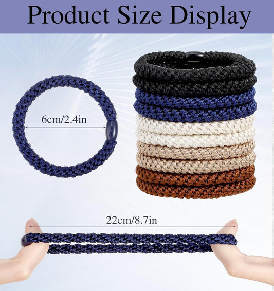 Mens Hair Ties, 10 Pack Hair Ties for Men Guys with Smooth Beads (Multicolor)
